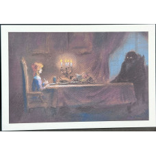 Disney Beauty and the Beast 1991 Dining Concept Art Mel Shaw Postcard