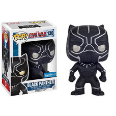 Disney Funko Pop! Marvel Civil War #130 Black Panther Glitter & Walmart  Exclusive 